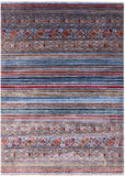 Khorjin Persian Gabbeh Handmade Wool Rug - 5' 8" X 7' 10" - Golden Nile