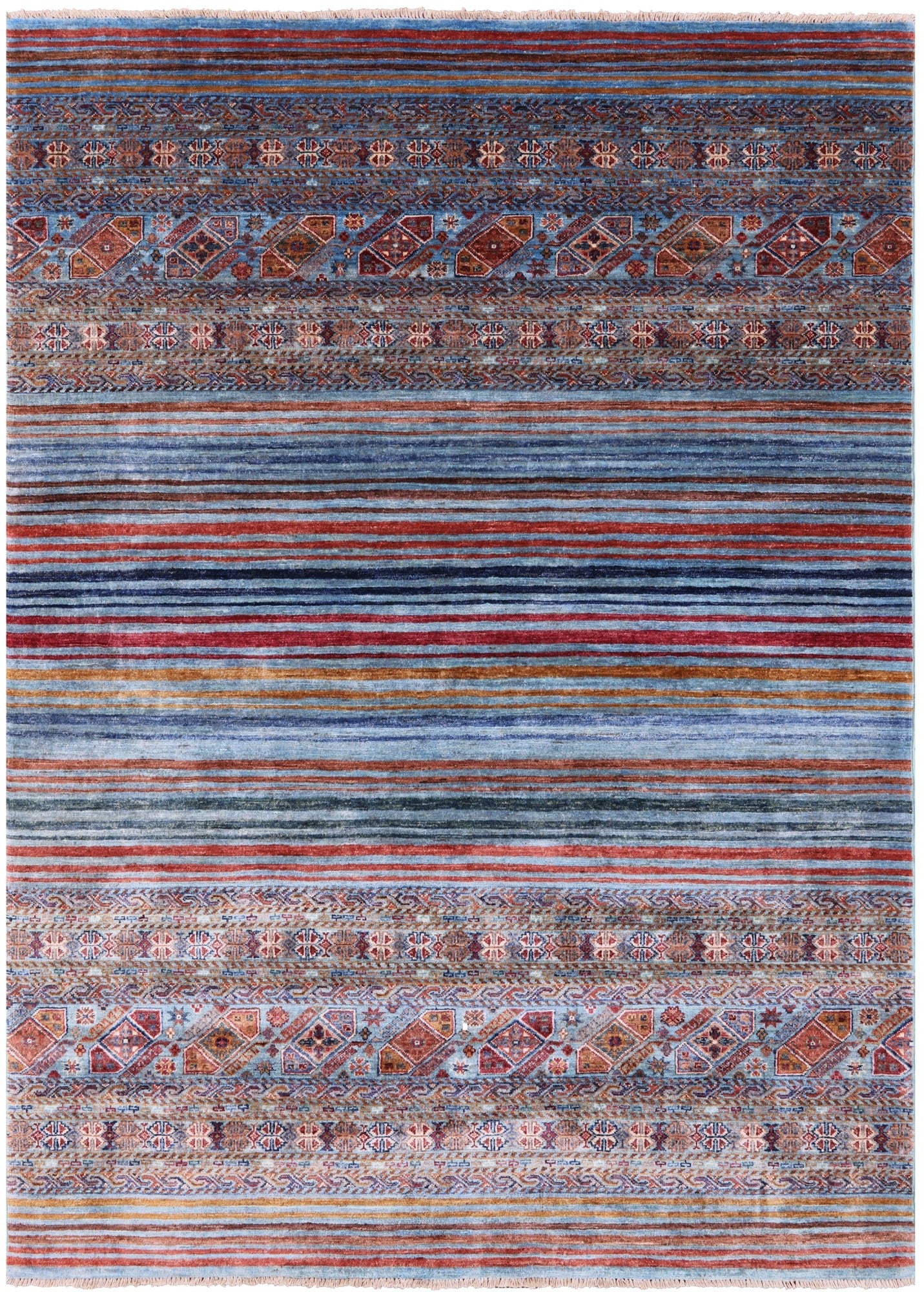 Khorjin Persian Gabbeh Handmade Wool Rug - 5' 8" X 7' 10" - Golden Nile