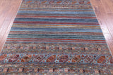 Khorjin Persian Gabbeh Handmade Wool Rug - 5' 8" X 7' 10" - Golden Nile