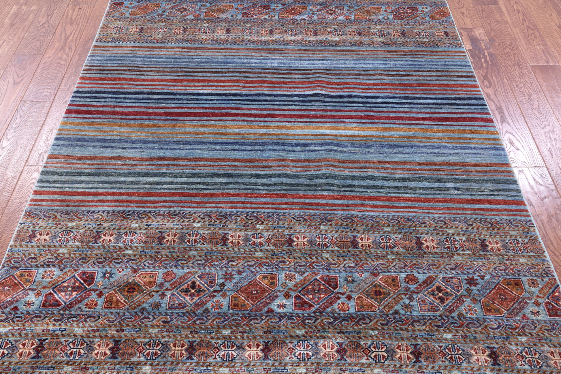 Khorjin Persian Gabbeh Handmade Wool Rug - 5' 8" X 7' 10" - Golden Nile