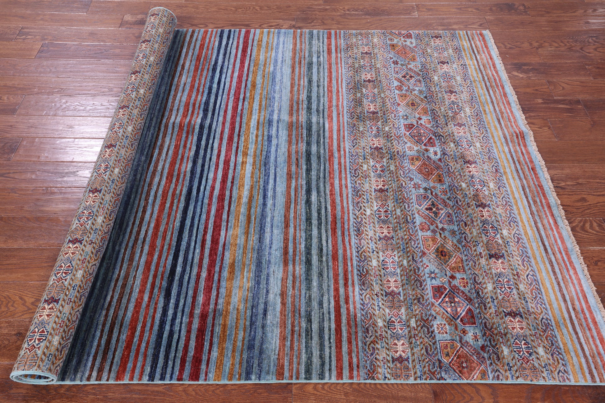 Khorjin Persian Gabbeh Handmade Wool Rug - 5' 8" X 7' 10" - Golden Nile