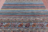 Khorjin Persian Gabbeh Hand Knotted Wool Rug - 5' 7" X 8' 2" - Golden Nile