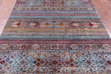 Khorjin Persian Gabbeh Hand Knotted Wool Rug - 4' 11" X 6' 7" - Golden Nile