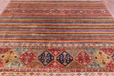 Khorjin Persian Gabbeh Hand Knotted Wool Rug - 9' 8" X 11' 8" - Golden Nile