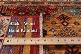 Khorjin Persian Gabbeh Hand Knotted Wool Rug - 9' 8" X 11' 8" - Golden Nile