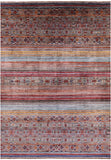 Khorjin Persian Gabbeh Hand Knotted Wool Rug - 7' 0" X 10' 0" - Golden Nile