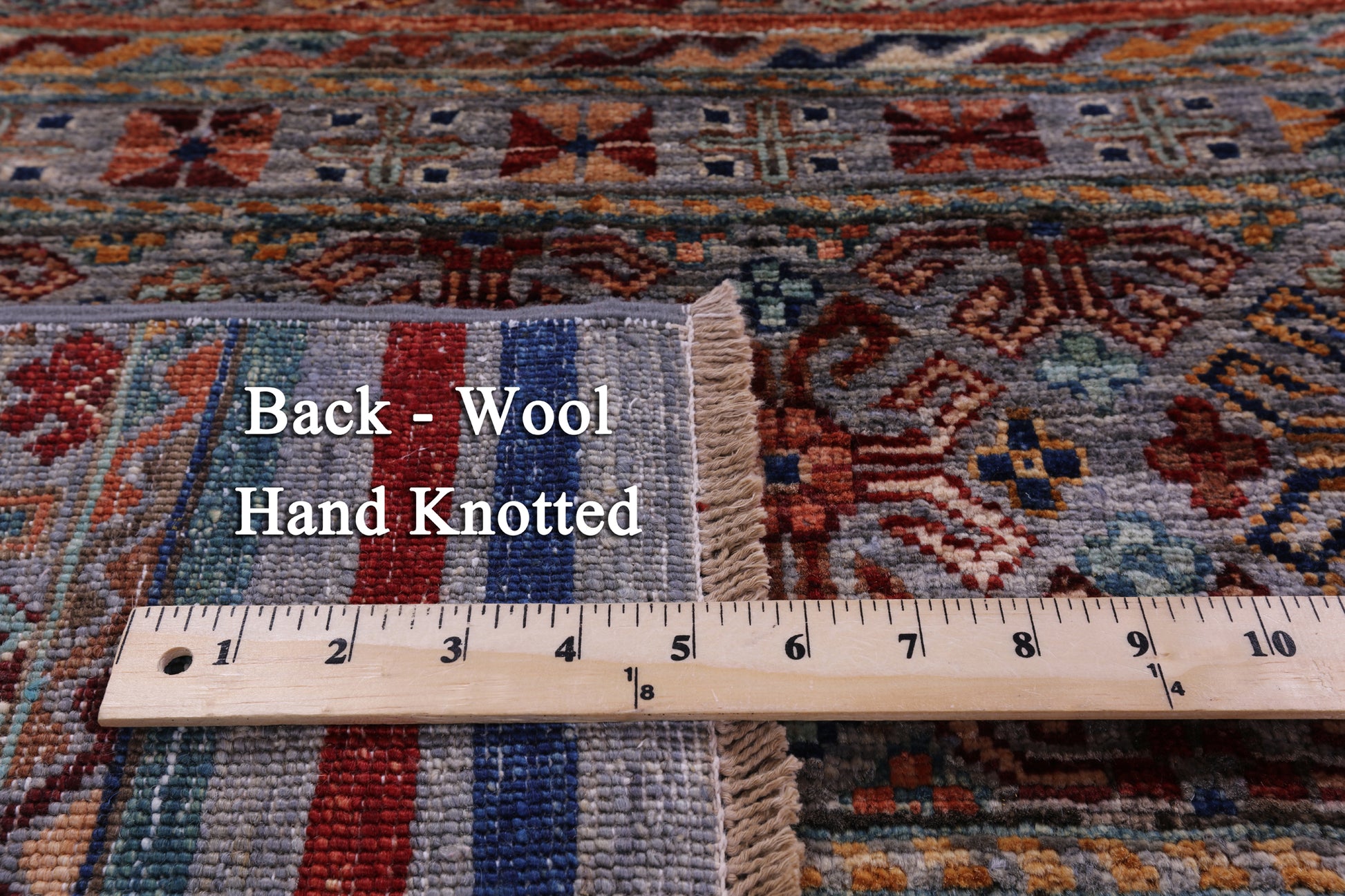 Khorjin Persian Gabbeh Hand Knotted Wool Rug - 7' 0" X 10' 0" - Golden Nile