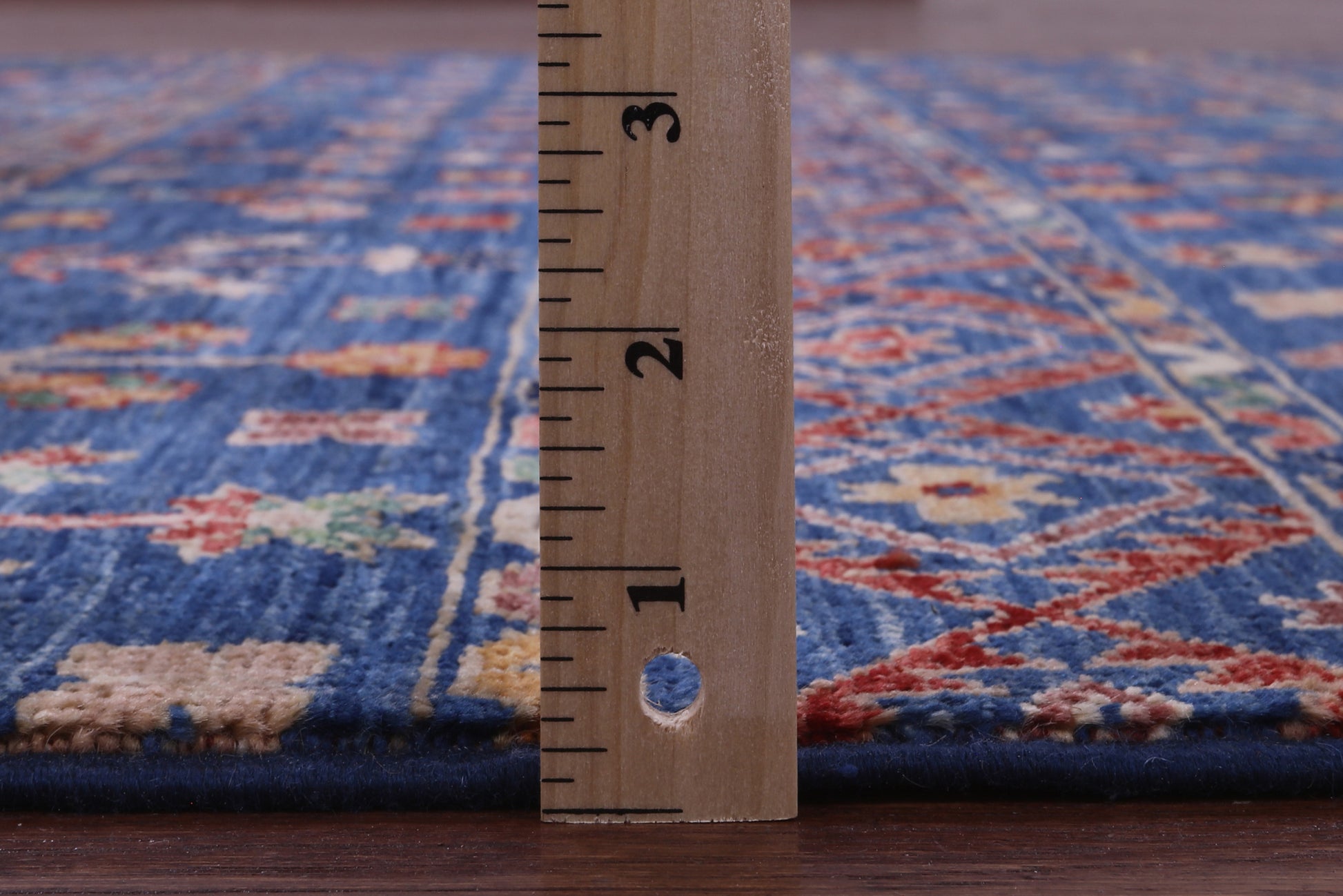 Blue Tribal Persian Gabbeh Handmade Wool Rug - 5' 7" X 8' 2" - Golden Nile