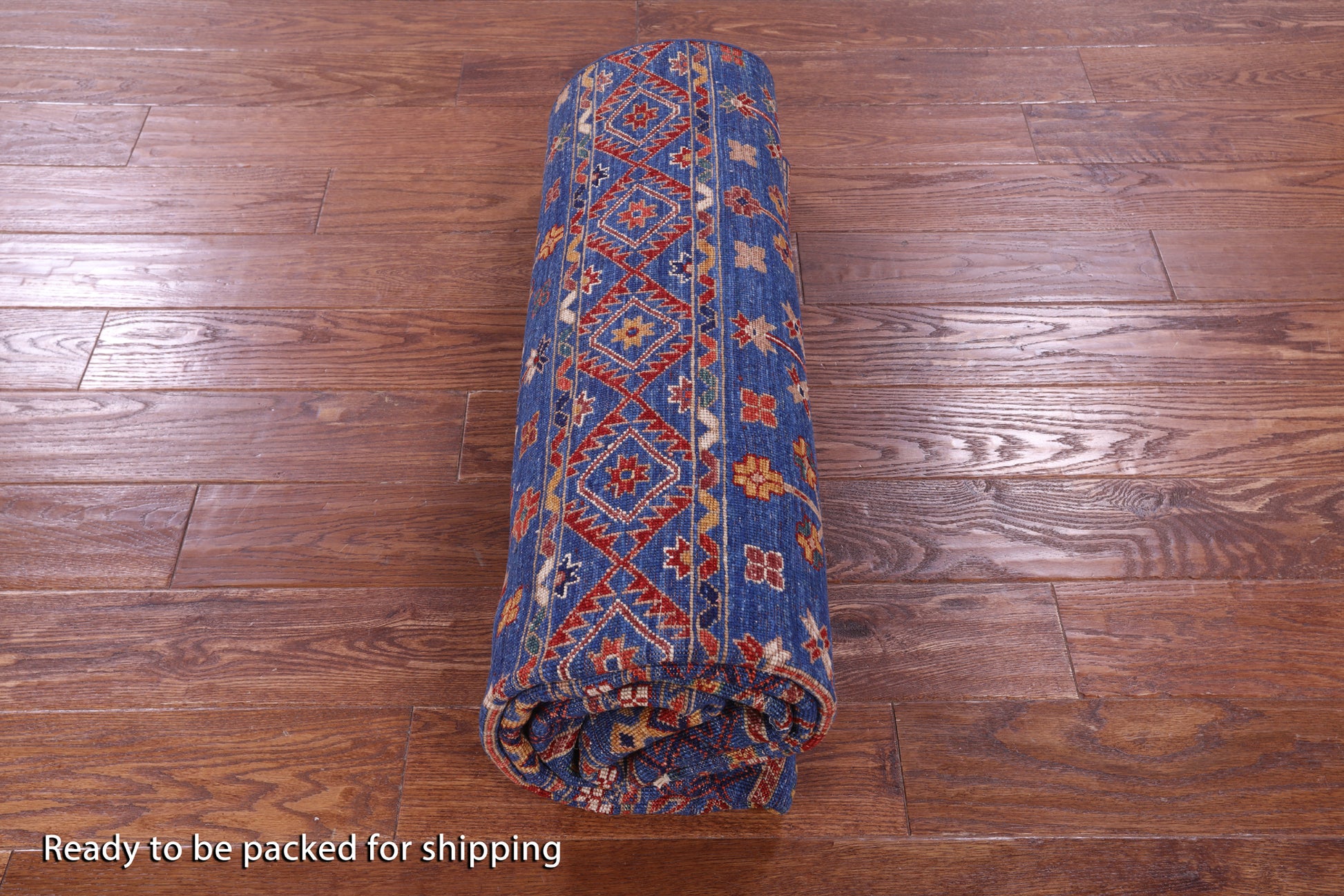 Blue Tribal Persian Gabbeh Handmade Wool Rug - 5' 7" X 8' 2" - Golden Nile