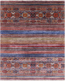 Khorjin Persian Gabbeh Handmade Wool Rug - 8' 0" X 9' 10" - Golden Nile