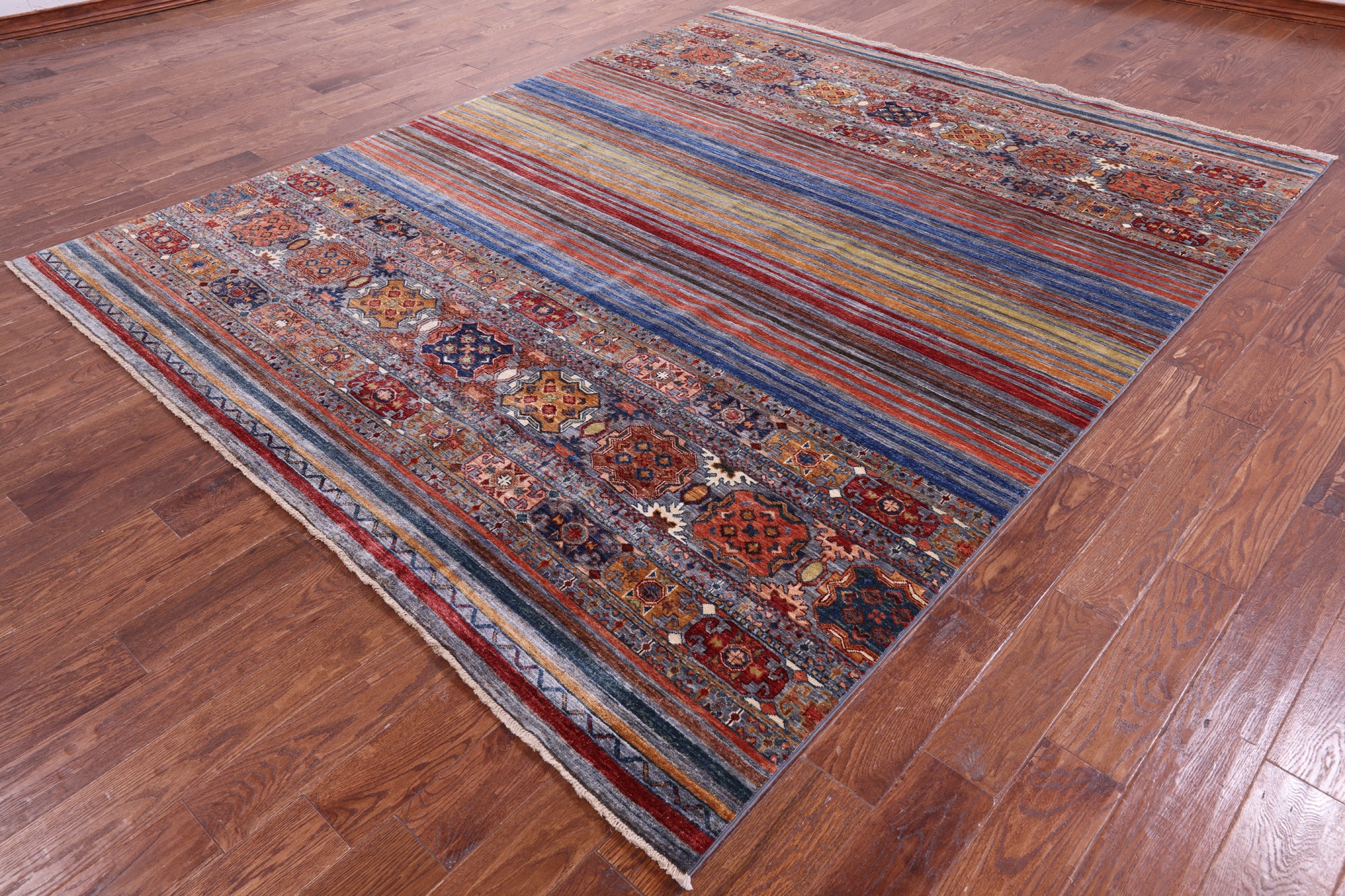 Khorjin Persian Gabbeh Handmade Wool Rug - 8' 0" X 9' 10" - Golden Nile