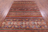Khorjin Persian Gabbeh Hand Knotted Wool Rug - 6' 7" X 8' 9" - Golden Nile