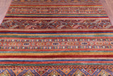Khorjin Persian Gabbeh Hand Knotted Wool Rug - 6' 7" X 8' 9" - Golden Nile