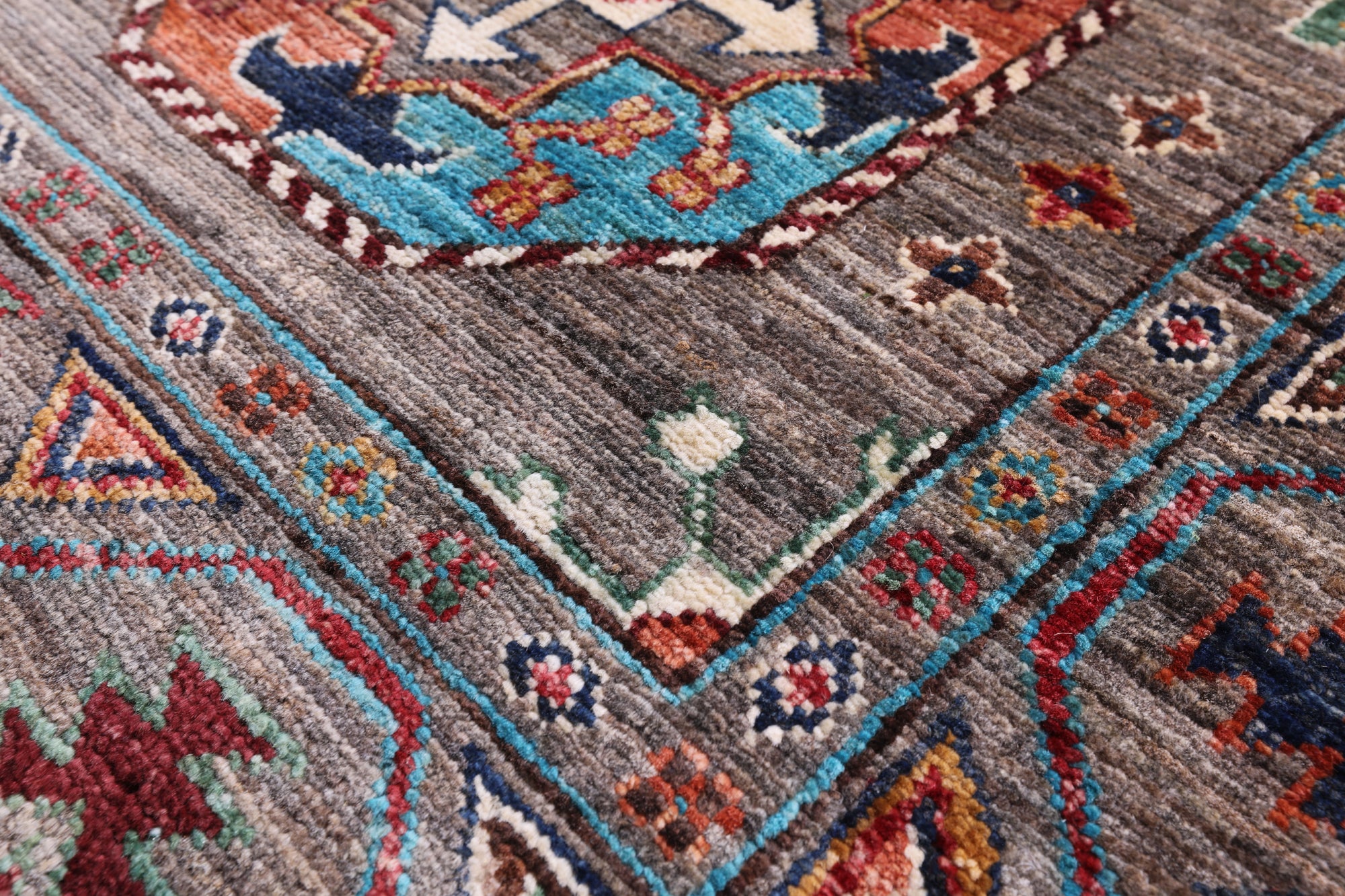 Turkmen Ersari Hand Knotted Wool Runner Rug - 2' 7" X 10' 1" - Golden Nile
