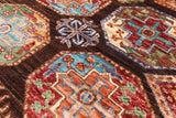 Brown Turkmen Ersari Hand Knotted Wool Runner Rug - 2' 9" X 9' 4" - Golden Nile