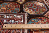 Brown Turkmen Ersari Hand Knotted Wool Runner Rug - 2' 9" X 9' 4" - Golden Nile