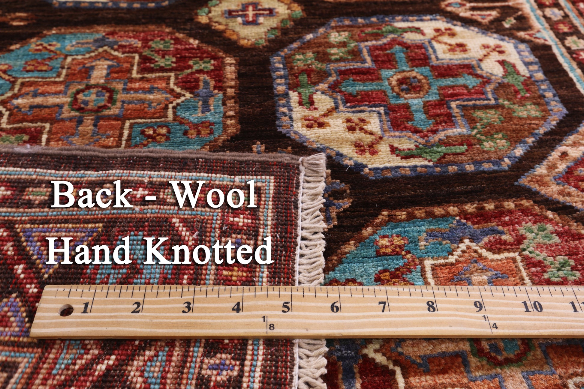 Brown Turkmen Ersari Hand Knotted Wool Runner Rug - 2' 9" X 9' 4" - Golden Nile
