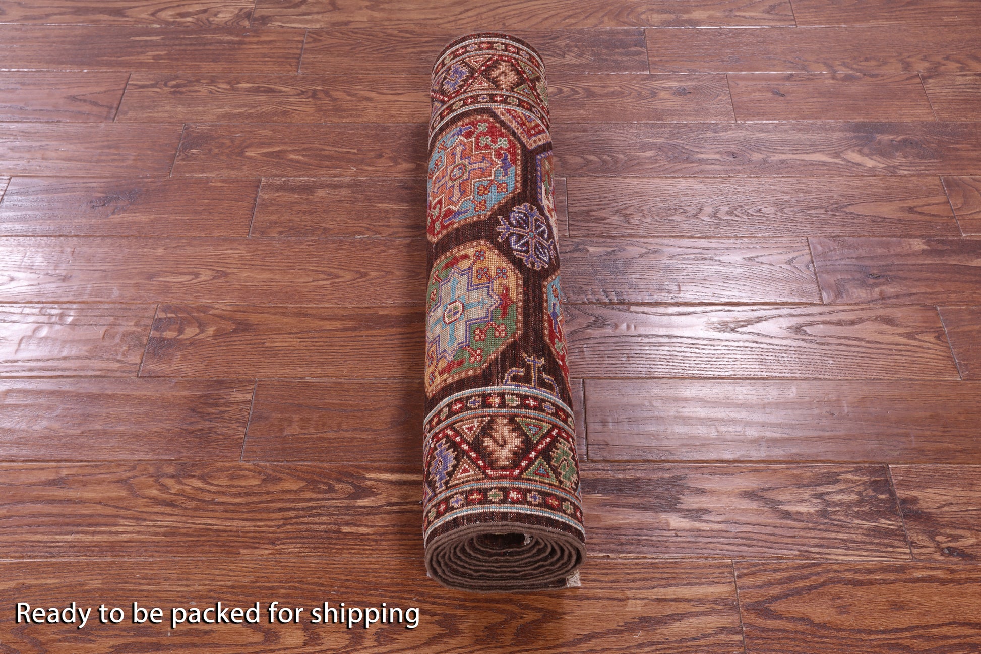 Brown Turkmen Ersari Hand Knotted Wool Runner Rug - 2' 9" X 9' 4" - Golden Nile