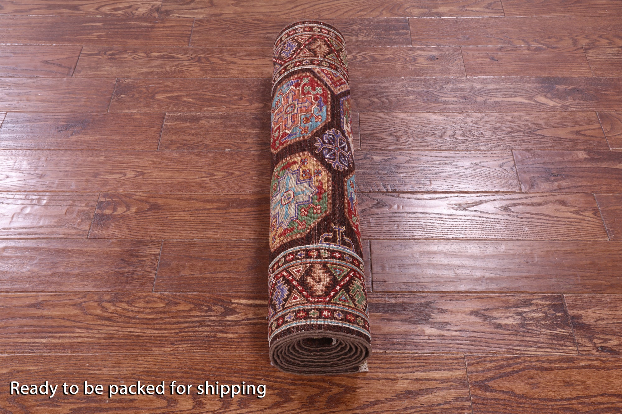 Brown Turkmen Ersari Hand Knotted Wool Runner Rug - 2' 9" X 9' 4" - Golden Nile