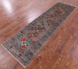 Turkmen Ersari Handmade Wool Runner Rug - 2' 8" X 10' 1" - Golden Nile