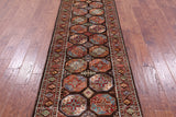 Brown Turkmen Ersari Hand Knotted Wool Runner Rug - 2' 9" X 9' 4" - Golden Nile