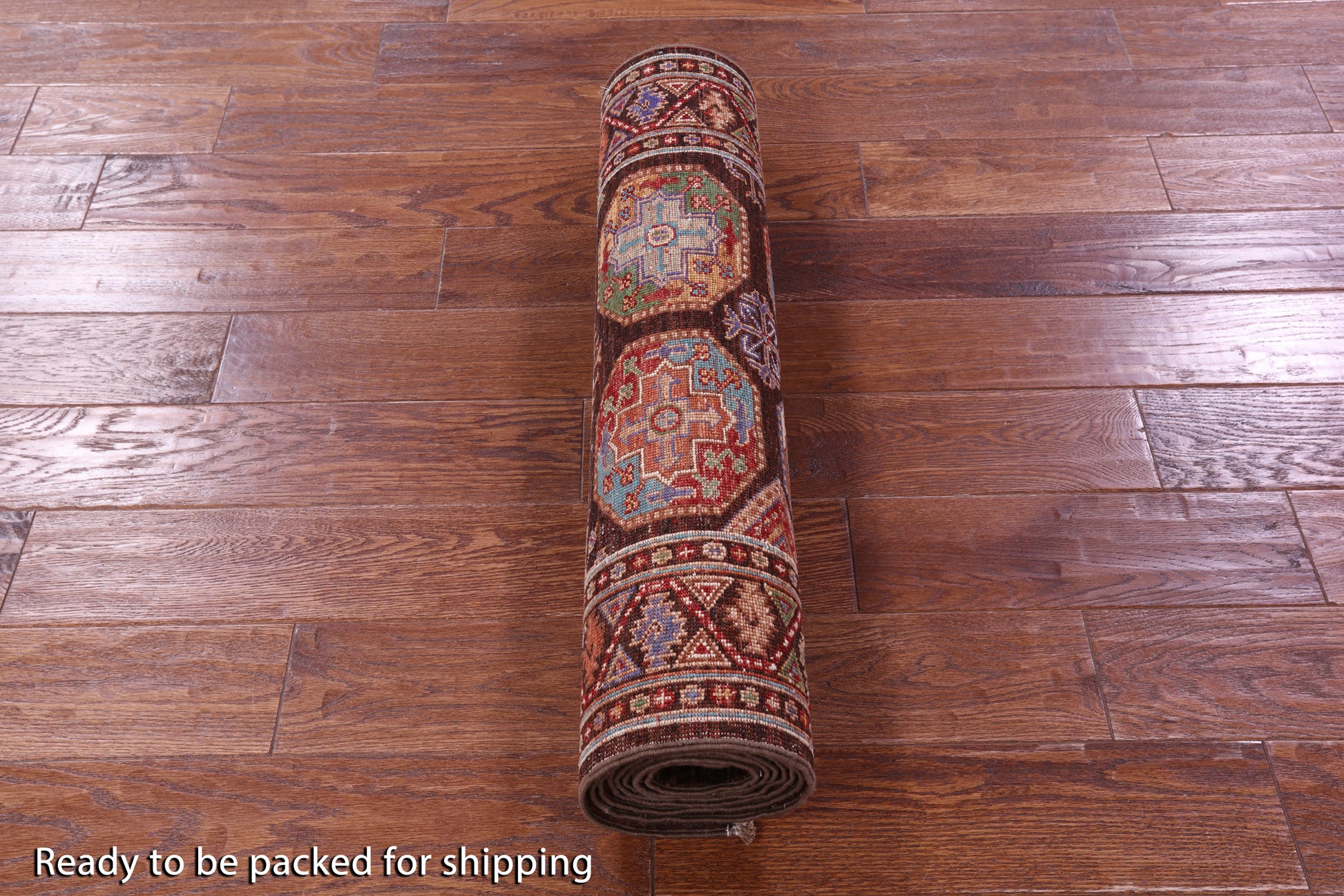Brown Turkmen Ersari Hand Knotted Wool Runner Rug - 2' 9" X 9' 4" - Golden Nile