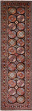 Brown Turkmen Ersari Hand Knotted Wool Runner Rug - 2' 9" X 9' 4" - Golden Nile