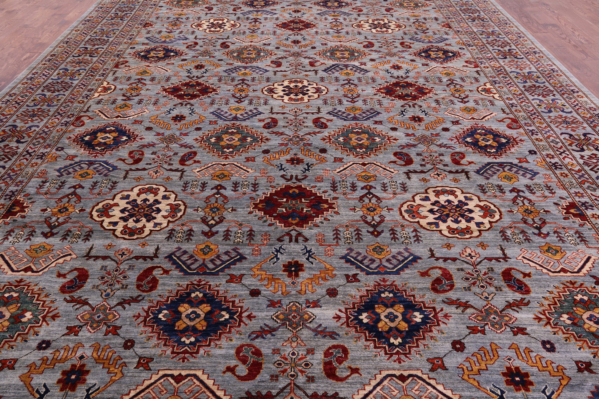 Persian Fine Serapi Hand Knotted Wool Rug - 11' 7" X 17' 5" - Golden Nile