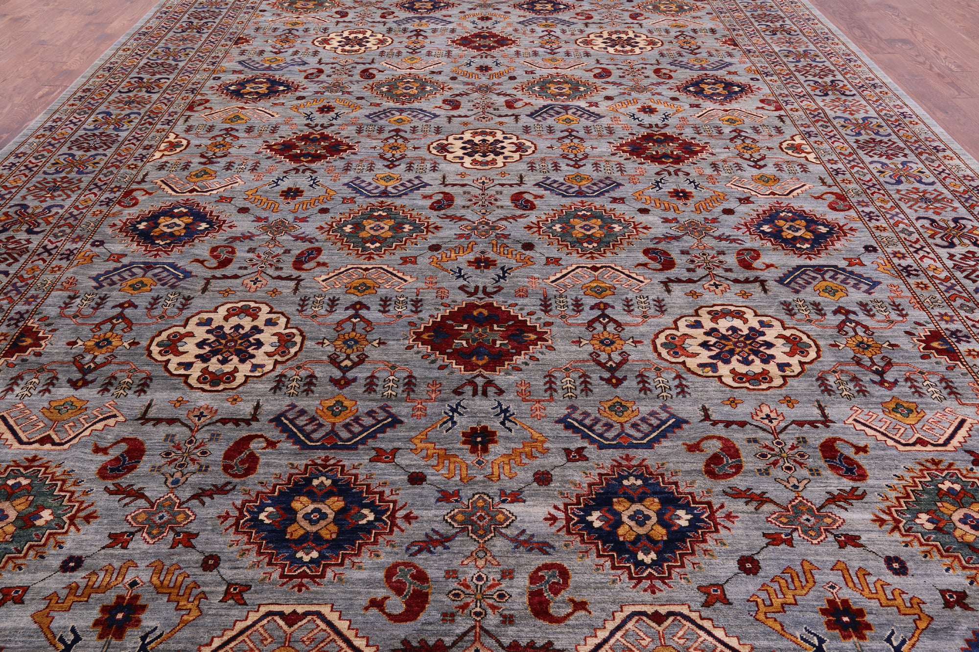 Persian Fine Serapi Hand Knotted Wool Rug - 11' 7" X 17' 5" - Golden Nile
