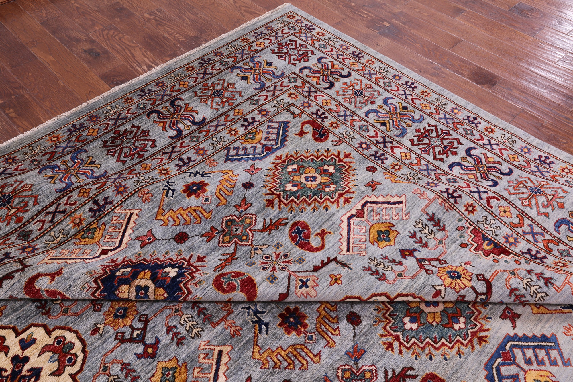 Persian Fine Serapi Hand Knotted Wool Rug - 11' 7" X 17' 5" - Golden Nile