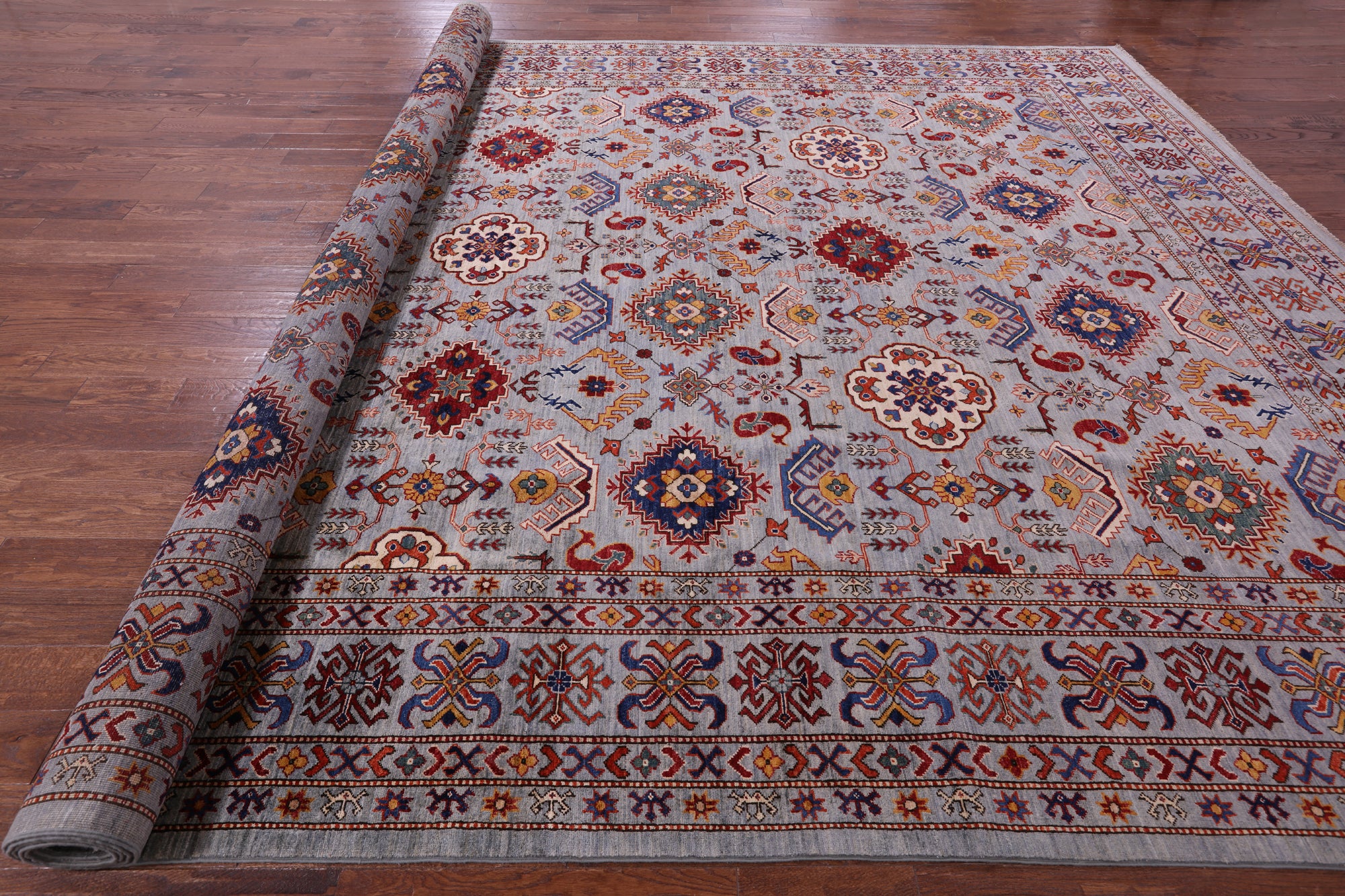 Persian Fine Serapi Hand Knotted Wool Rug - 11' 7" X 17' 5" - Golden Nile