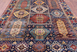 Blue Persian Fine Serapi Hand Knotted Wool Rug - 5' 10" X 8' 7" - Golden Nile
