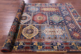 Blue Persian Fine Serapi Hand Knotted Wool Rug - 5' 10" X 8' 7" - Golden Nile