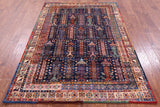 Persian Fine Serapi Hand Knotted Wool Rug - 5' 0" X 6' 10" - Golden Nile