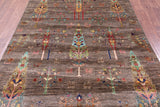 Tribal Persian Gabbeh Hand Knotted Wool Rug - 5' 8" X 8' 2" - Golden Nile