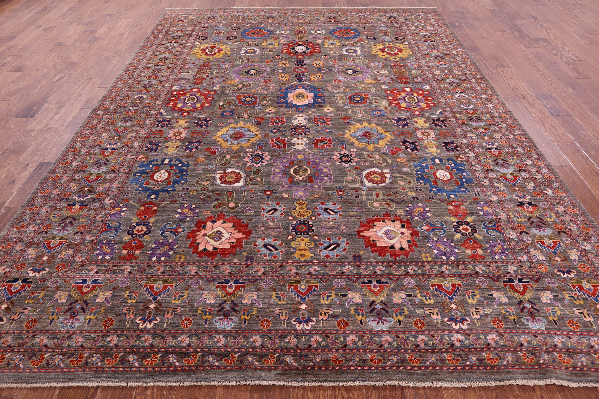 Persian Fine Serapi Hand Knotted Wool Rug - 8' 11" X 12' 0" - Golden Nile