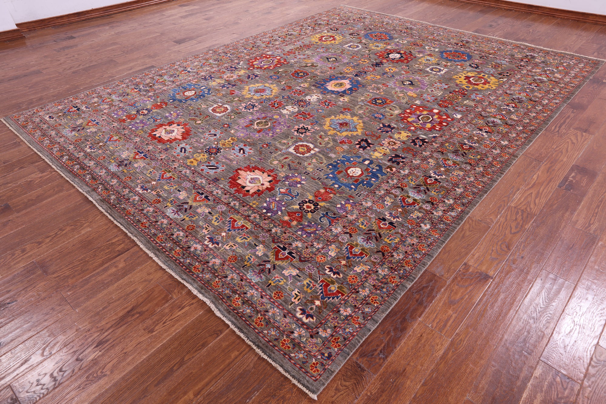 Persian Fine Serapi Hand Knotted Wool Rug - 8' 11" X 12' 0" - Golden Nile