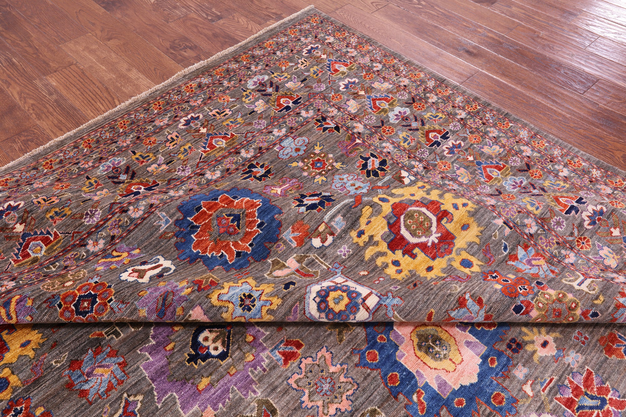 Persian Fine Serapi Hand Knotted Wool Rug - 8' 11" X 12' 0" - Golden Nile