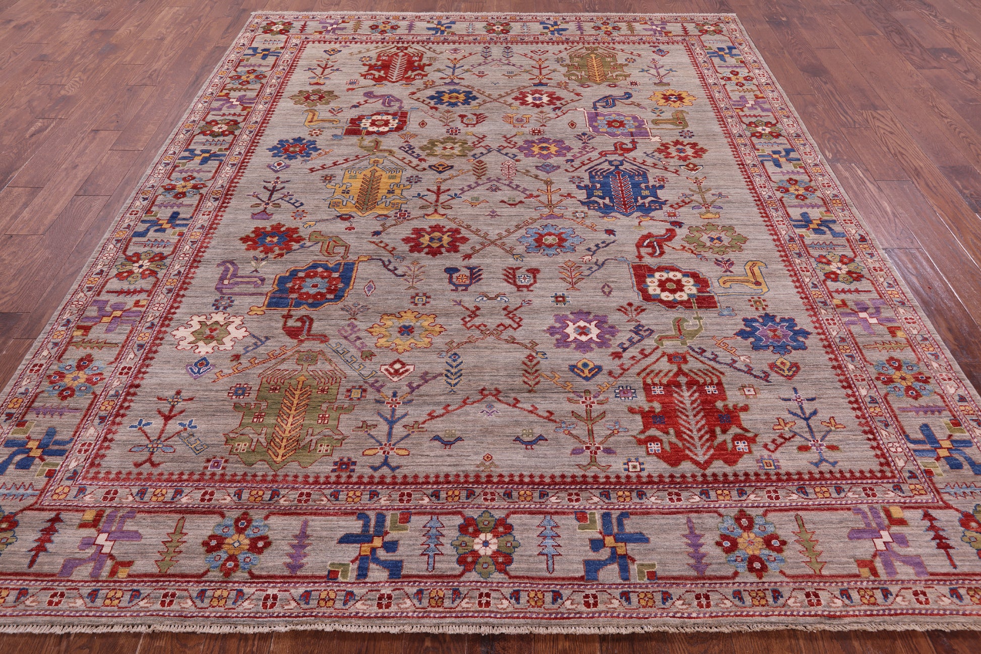 Persian Fine Serapi Hand Knotted Wool Rug - 8' 1" X 9' 8" - Golden Nile