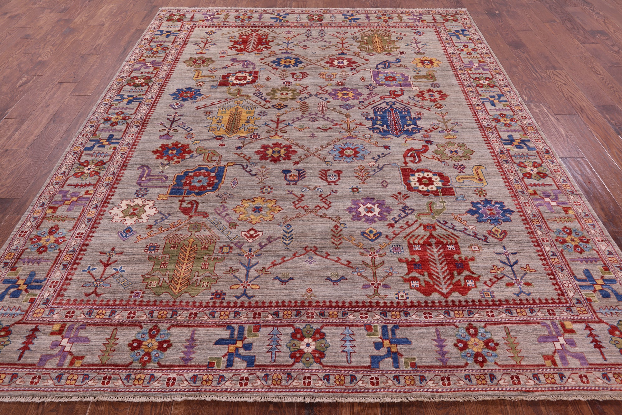 Persian Fine Serapi Hand Knotted Wool Rug - 8' 1" X 9' 8" - Golden Nile