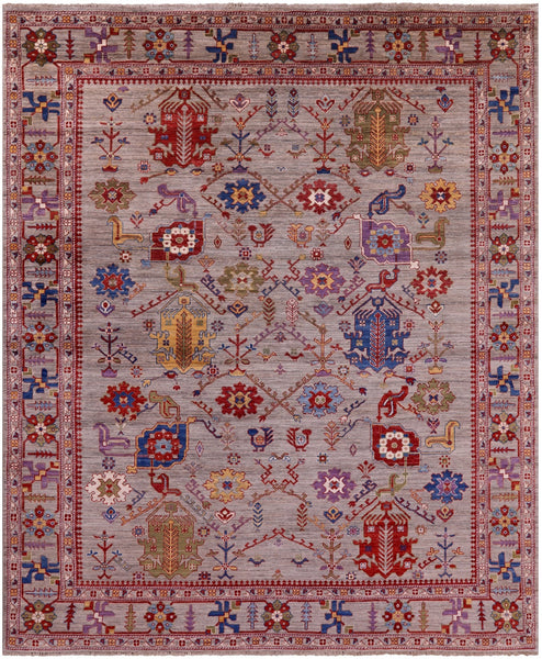 Persian Fine Serapi Hand Knotted Wool Rug - 8' 1" X 9' 8" - Golden Nile