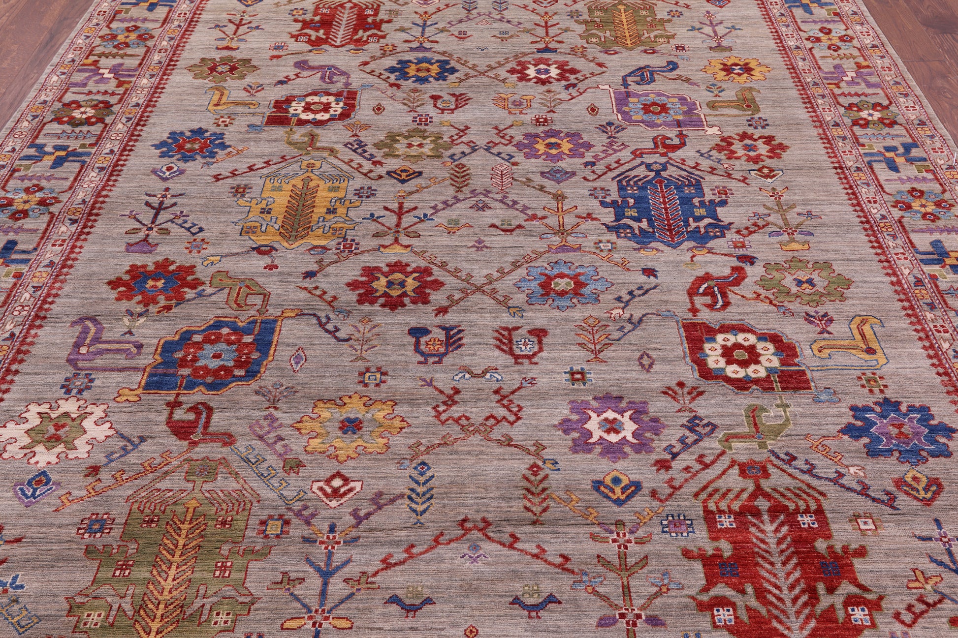Persian Fine Serapi Hand Knotted Wool Rug - 8' 1" X 9' 8" - Golden Nile