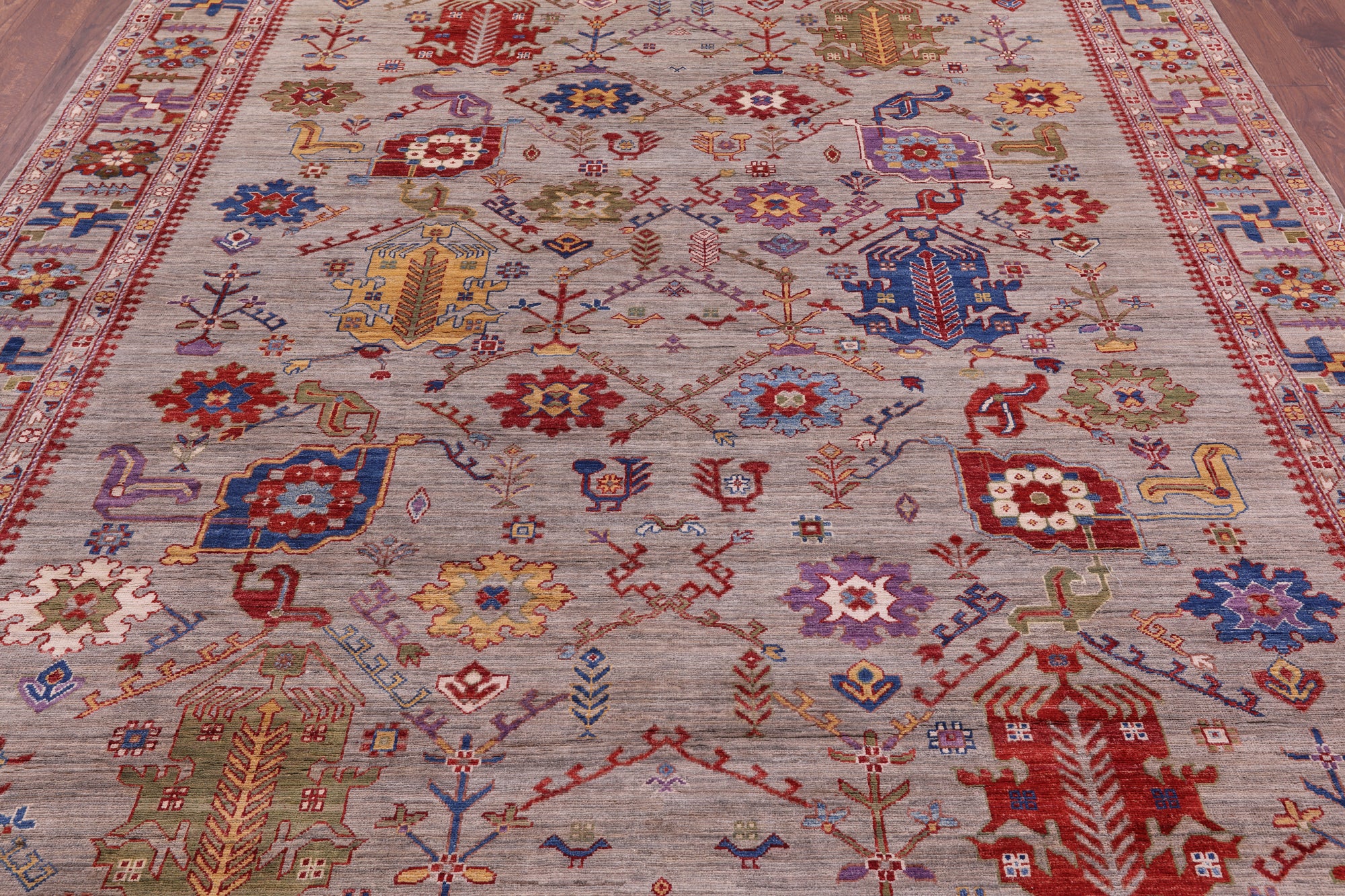 Persian Fine Serapi Hand Knotted Wool Rug - 8' 1" X 9' 8" - Golden Nile