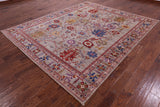 Persian Fine Serapi Hand Knotted Wool Rug - 8' 1" X 9' 8" - Golden Nile