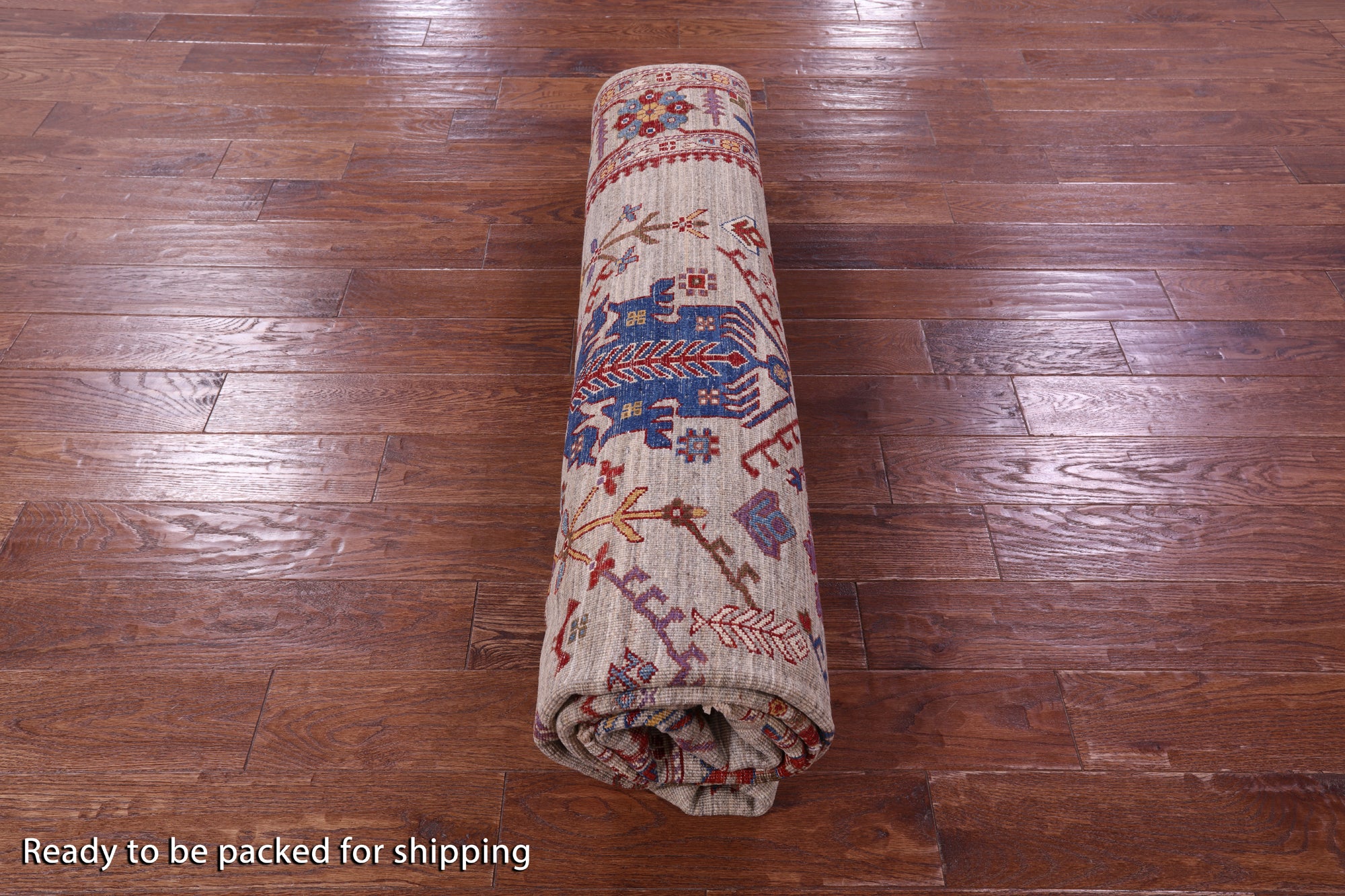 Persian Fine Serapi Hand Knotted Wool Rug - 8' 1" X 9' 8" - Golden Nile