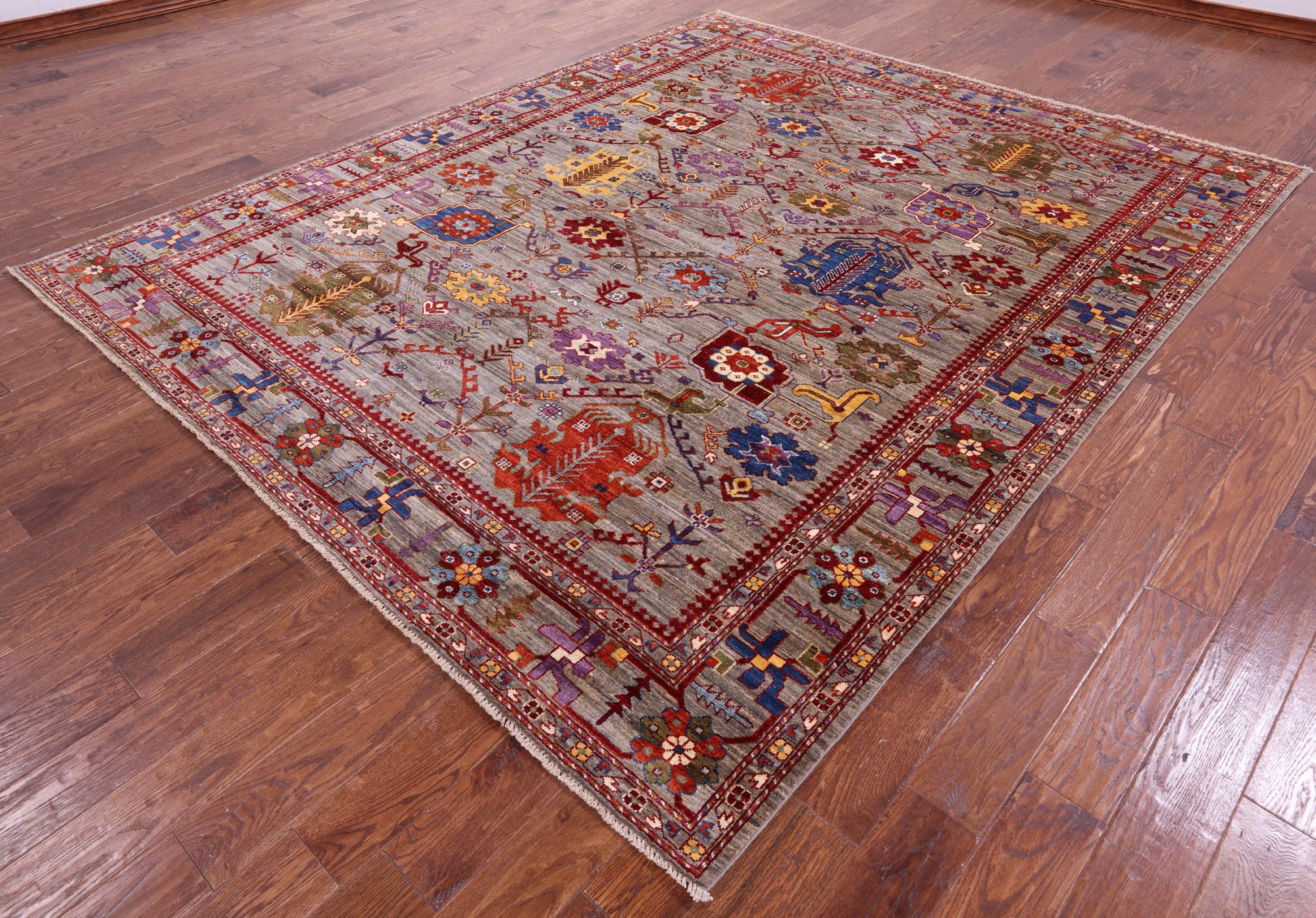 Persian Fine Serapi Hand Knotted Wool Rug - 8' 2" X 9' 11" - Golden Nile