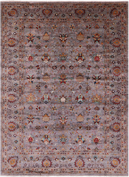 Peshawar Hand Knotted Wool Rug - 8' 9" X 12' 2" - Golden Nile