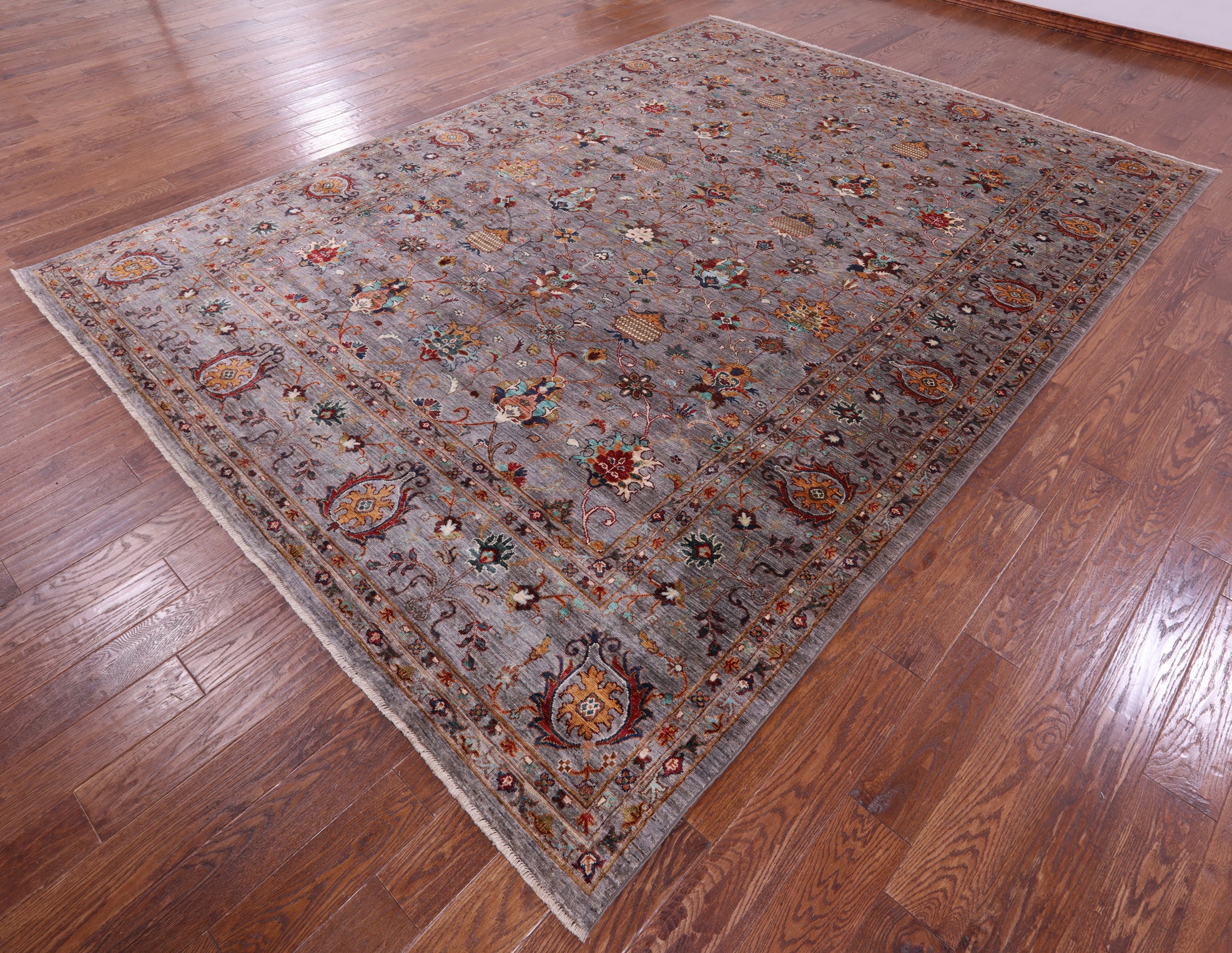 Peshawar Hand Knotted Wool Rug - 8' 9" X 12' 2" - Golden Nile