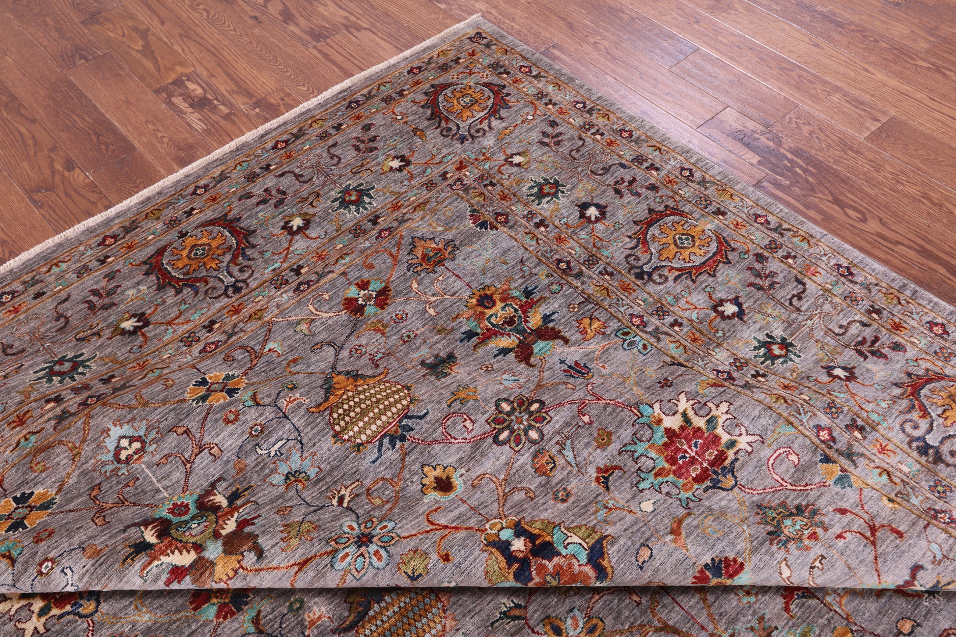 Peshawar Hand Knotted Wool Rug - 8' 9" X 12' 2" - Golden Nile