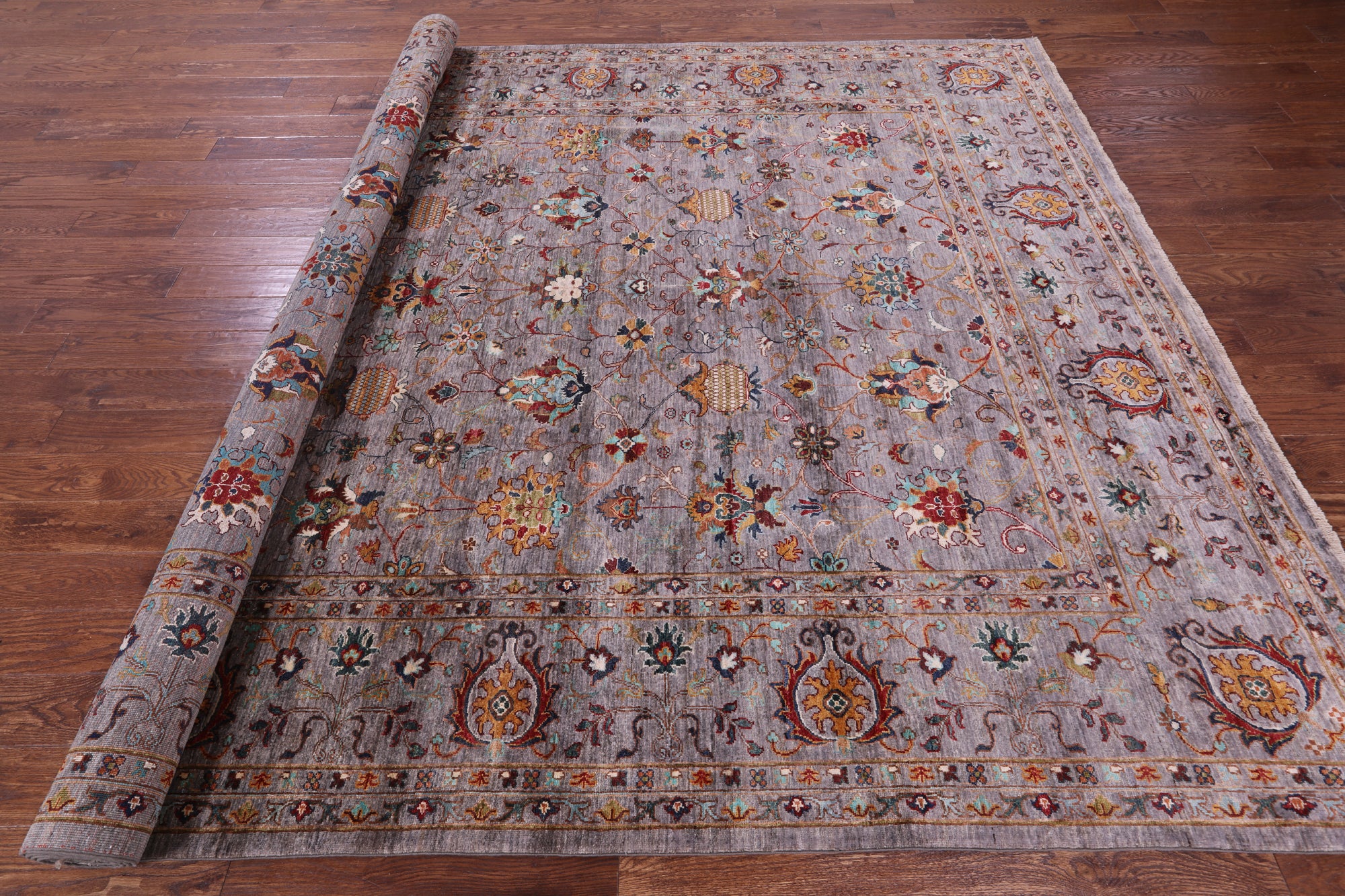 Peshawar Hand Knotted Wool Rug - 8' 9" X 12' 2" - Golden Nile